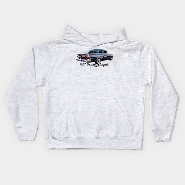 1957 Pontiac Chieftain Coupe Kids Hoodie by Gestalt Imagery